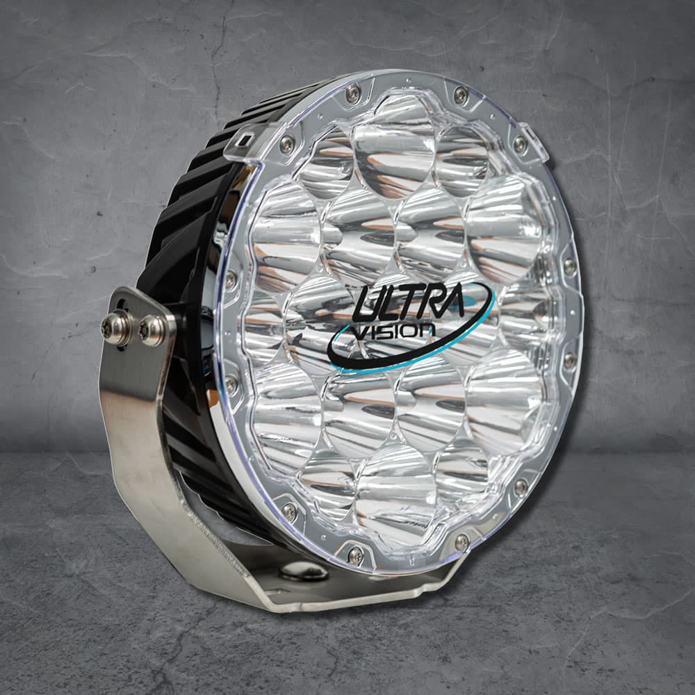 Nitro 180W MAXX 9" LED Driving Light Pair – Widr – 4500K – Chrome Rim (Includes Harness & Anti-Theft Nuts)