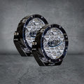Nitro 80W MAXX 7" LED Driving Light Pair – Widr – 4500K – Black Rim – (Includes Harness & Anti-Theft Nuts)