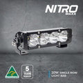 Nitro MAXX 7-Inch LED Single Row Light Bar – 20W – Widr Beam – Red LED