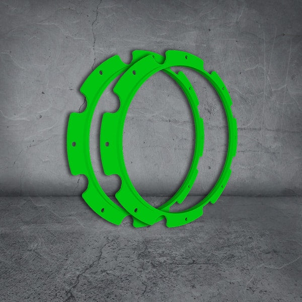 Raptor 70 Driving Light Rim Kit Green Includes Allen Key And Screws