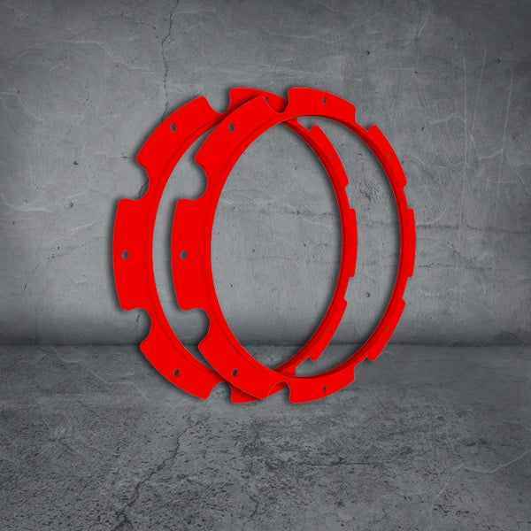 Raptor 70 Driving Light Rim Kit Red Includes Allen Key And Screws
