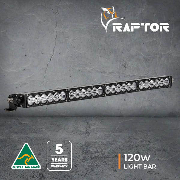 Raptor 120 LED 24.8" Light Bar – Spread – 4000K – Black Rim