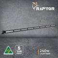 Raptor 240 LED 50" Roof Rack Light Bar – Spread – 4000K – Black Rim – 3M Lead