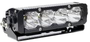 Nitro MAXX 7-Inch LED Single Row Light Bar – 20W – Spot Beam – 4500K – With Full Length Bkt